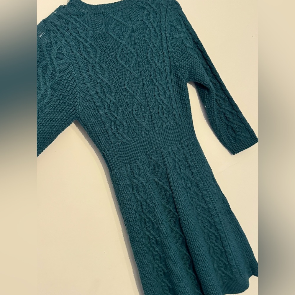 Green sweater dress